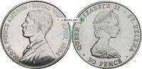 Saint Helena 50 Pence St. Helena , 50 Pence Münze 1984 -Visit Prince Andrew- KM.13 vz-stgl -0296- -