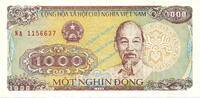 Vietnam 1.000 Dong Viet Nam Banknote 1.000 Dong Schein L-gbr. 1987 -Ho Chi Minh- WPM.102 -400- -
