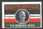 Zeitz 1 x Reklamemarke Reklamemarke Zeitz -Kakao und Schokoladenfabrik F.A. Oehler- unc-kfr. -0231- -