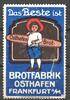 Frankfurt 1 x Reklamemarke Reklamemarke Frankfurt -Brotfabrik Osthafen, Rotkäppchen- unc-kfr. -0251- -