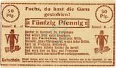 Serienscheine DE 50 Pf. o.D. (1922) Hamburg , Notgeld 50 Pfennig -Fuchsb... 273.00 元  ＋  运费