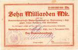 Inflation 1923 DE 10 Mia. Mk. 1923 Nieder Hermsdorf , Banknote 10 Millia... 116.25 元  ＋  运费