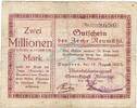 Inflation 1923 DE 2 Mio. Mk. 1923 Hamborn , Banknote 2 Millionen Mark Sc... 61.64 元  ＋  运费