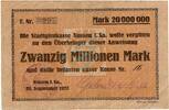Inflation 1923 DE 20 Mio. Mk. 1923 Nossen , Banknote 20 Millionen Mark S... 155.26 元  ＋  运费
