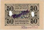 Kleingeld 1914-1922 DE 50 Pf. 1918 N&uuml;rnberg , Notgeld 50 Pfennig Schein ... 27.31 元  ＋  运费