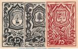 Serienscheine DE 3 Scheine kpl. Notgeld Stadt Waldenburg 1371.24 , Set mit 3 Scheinen in kfr. von 1921 , SLN -