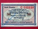 Notgeld Notgeld Breslau , Einzelschein über 50 Pfennig , Tieste 0915.15 , von 1918 , Schlesien Verkehrsausgabe -