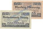 Kleingeld 1914-1922 2 Scheine kpl. Bocholt , Notgeld Set mir 2 Scheinen in kfr. Tieste 0785.05.01-02 , NRW 1918 -