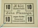 Notgeld Notgeld Bergedorf , Gerhus , 10 Pfennig Schein , Tieste 0440.25.02.B , Hamburg Verkehrsausgabe -