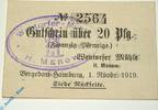 Notgeld Notgeld Bergedorf , Manow , 20 Pfennig Schein , Tieste 0440.35.05.C , von 1919 , Hamburg Verkehrsausgabe -