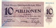 Notgeld Notgeld Essen , Krupp , 10 Millionen Mark Schein , Keller 1429 m , 14.08.1923 , Rheinland Großnotgeld -