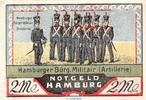 Seriennotgeld Deutschland 2 Mark Schein Notgeld Hamburg , Bürgermilitär , 2 Mark Schein , Mehl Grabowski 519.1 , von 1921 , Hamburg Serien Notgeld -