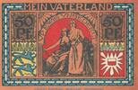 Serienscheine DE 50 Pf. Notgeld Landesbürgerrat Altona 29.1.b , 50 Pfennig schwarz -L über b- in kfr. -