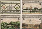 Notgeld DE 4 Scheine kpl. Kampen auf Sylt , Notgeld -Vogelkoje- Set 4 Scheine in kfr. M/G 673.1 SH 1921 -