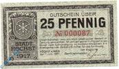 Notgeld Notgeld Höchst , 25 Pfennig Schein , Tieste 3050.10.01 , von 1917 , Hessen Verkehrsausgabe -