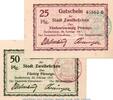 Kleingeld 1914-1922 DE 2 Scheine kpl. Zweibrücken Notgeld ,Tieste 8295.10.01-02 Set mit 2 Scheinen in kfr. von 1917 -