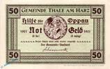 Seriennotgeld Deutschland Notgeld Thale 50 Pfennig Nr.9 Notgeld -Hilfe für Oppau- Thale 1320.16 , 50 Pfennig Nr.9 in kfr. von 1921 , SA -