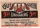 Notgeld 1945 - 1948 5 Pfennig Schein Notgeld Lindenberg , 5 Pfennig Schein , von 1947 , Bayern Notgeld 1945 bis 1948 -