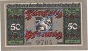 Notgeld De 50 Pf. Schwäbisch Gmünd , Notgeld 50 Pfennig Schein in kfr. Tieste 6725.05.10 , 1918 -