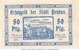 Notgeld 50 Pf. Penkun , Tieste 5555.05.06 Notgeld 50 Pfennig -kl. WZ- in kfr. von 1920 , POM -