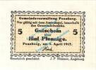 Notgeld DE 50 Pf. Penzberg , Notgeld 50 Pfennig Schein in kfr. Tieste 5560.05.10 , Bayern 1917 -