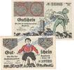 Notgeld DE 2 Scheine kpl. Notgeld Neustrelitz , Satz mit 2 Scheinen , Tieste 5005.05, 06 , von 1920 , Mecklenburg Verkehrsausgabe -