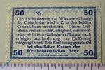 Notgeld Notgeld Norder und Süder Dithmraschen , 50 Pfennig Musterschein Ohne Kennummer , Tieste 5160.05.02.M , Schleswig Holstein Verkeh -