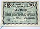 Notgeld Notgeld Plön , 10 Pfennig Schein , Tieste 5680.05.01 , von 1918 , Schleswig Holstein Verkehrsausgabe -
