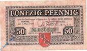 Notgeld Notgeld Mainz , 50 Pfennig Schein , Tieste 4350.15.01 , von 1917 , Hessen Verkehrsausgabe -