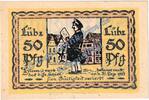 Serienscheine DE 50 Pf. Lübz , Notgeld 50 Pfennig Schein in kfr. M-G 835.2 , Mecklenburg Vorpommern o.D. -