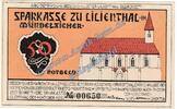 Notgeld De 50 Pf. Lilienthal , Notgeld 50 Pfennig Schein in kfr. M/G 802.1 Niedersachsen von 1920 -