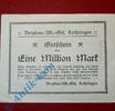 Notgeld Großnotgeld Gerthe , Bergbau AG Lothringen , 1 Million Mark Schein vom 13.08.1923 , Westfalen -