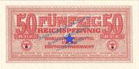 deutsche Wehrmacht 50 Pf. Banknote , 50 Pfennig Schein in kfr. DWM-5, Ros.504, M.35, Wehrmacht - 3.Reich -