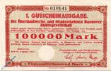 Notgeld  Notgeld Hannover , Überlandwerke , 100.000 Mark Schein , Keller... 14.65 US$  ＋  11.72 US$ 运费