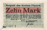 Großnotgeld Deutschland mit Kennummer Notgeld Flatow , mit Kennummer , 10 Mark Schein in kfr E , Geiger 144.02.b , 16. -
