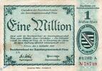 Inflation DE 1 Mio. Mk. Bezirksverband Pirna , 1 Million Mark Schein in gbr. Keller 4322.a -