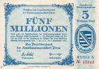 Inflation DE 5 Mio. Mk. Bezirksverband Pirna , 5 Millionen Mark Schein in gbr. Keller 4322.a -