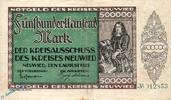 Inflation DE 500.000 Mark Banknote Kreis Neuwied , 500.000 Mark Schein in gbr. Keller 3902.d -