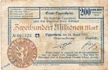 Großnotgeld Inflation 200 Millionen Mark Stadt Oggersheim , 200 Millionen Mark Schein in gbr. Keller 4142.c -
