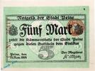Großnotgeld 1918 5 Mk. Peine , Notgeld 5 Mark Schein in kfr. Geiger 410.07.b , Niedersachsen von 1918 -
