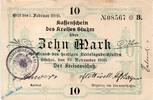 Großnotgeld Deutschland 10 Mark Schein Banknote , Notgeld Kreis Stuhm , 10 Mark Schein in gbr. E , Geiger 514.02 , 1918 -