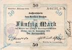 Großnotgeld Deutschland 50 Mark Schein Kreis Stuhm , 50 Mark Schein in gbr. E , Geiger 514.04 -