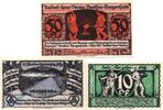 Notgeld DE 3 Scheine kpl. Vaethen Tangerhütte , Notgeld Set -MAI- mit 3 Scheinen in kfr. M/G 1357.1 , SA -