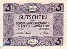DE 5 Pfennig Schein Konsum und Spar , Belzig , 5 Pfennig Schein in kfr. Mehl Grabowski 71.1 -