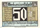 Serienscheine DE 50 Pf. Kreissparkasse Freienwalde , Oberbarnim , 50 Pfennig in kfr. M/G 993.1 -