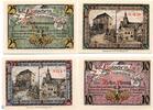 k 4 Scheine kpl. Stadt Orlamünde , Set mit 4 Scheinen in kfr. Tieste 5415.05.05-08 -