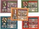 Notgeld De 5 Scheine Notgeld Pflege Reichenfels , Triebes , Set mit 5 Scheinen in kfr. von 1921 -