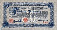 Kleingeld 1914-1922 50 Pf. Notgeld der Stadt Aachen 0001.10.02-11 , 50 Pfennig Schein in kfr. von 1918 -