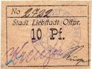 Kleingeld 1914-1922 10 Pf. Stadt Liebstadt , 10 Pfennig Schein in kfr. Tieste 4075.05.40 -