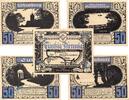 Notgeld De 5 Scheine kpl. Tageblatt Plön , Set mit 5 Scheinen blau in kfr. Mehl Grabowski 1063.7 -
